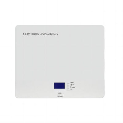 بطارية ليثيوم أيون مرصعة على الحائط دورة عميقة حياة الطاقة العاليةP04 10KWH لنظام احتياطي للبطارية المنزلية