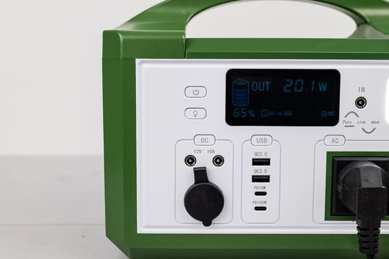 الكفاءة العالية AC 300W 220V الخروج مولد الطاقة الشمسية المحمولة قابلة لإعادة الشحن LifePO4 بطارية للمشي في الهواء الطلق