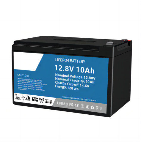 SLA الرصاص الحمضية LifeP04 بطارية ليثيوم إعادة شحن مستقرة 12.8V 10AH لمصباح عامل المنجم