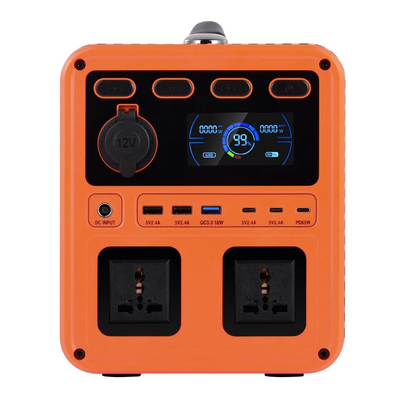 IP61 طاقة عالية للخروج DC 13V 1200W AC Switch QC3.0 مولد طاقة محمول مع عاكس ثنائي الاتجاه للنسخ الاحتياطي المنزلي